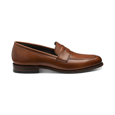 Loake Wiggins Tan Leather Loafer - Side View