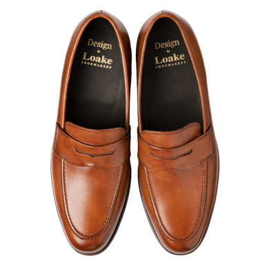 Loake Wiggins Tan Leather Loafer - Top View