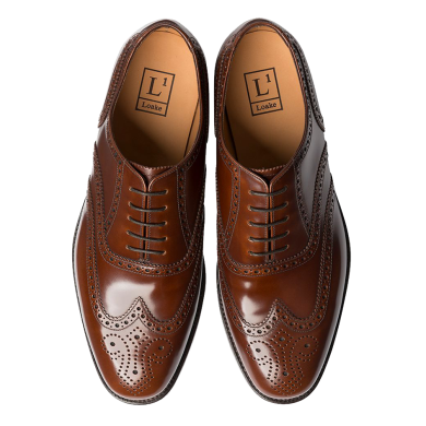 Loake 202 Polished Brown Brogue