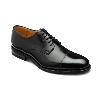 Loake 302 Black Derby Shoe - Side 1/4