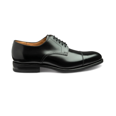 Loake 302 Black Derby Shoe - Side On