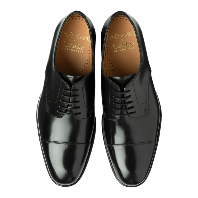 Loake 302 Black Derby Shoe - Top View