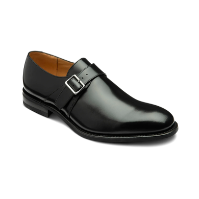 Loake 357 Black Calf Leather Monk Strap