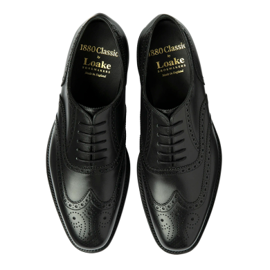 Loake Buckingham Wider Fitting Black Oxford Brogue