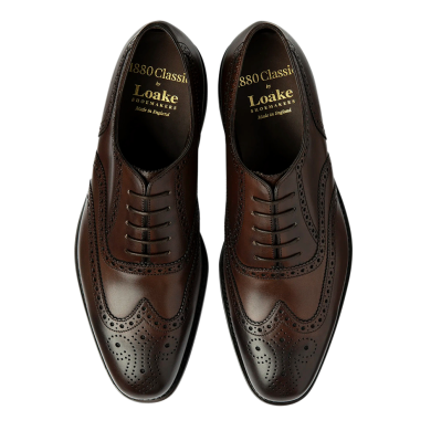 Loake Buckingham Wider Fitting Dark Brown Oxford Brogue