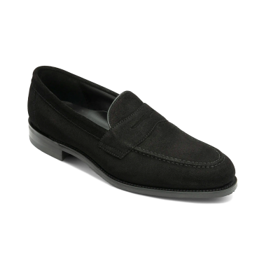 Loake Imperial Black Suede Loafer