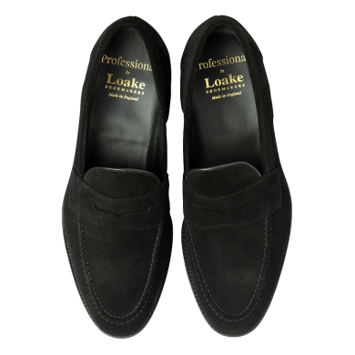 Loake Imperial Black Suede Loafer