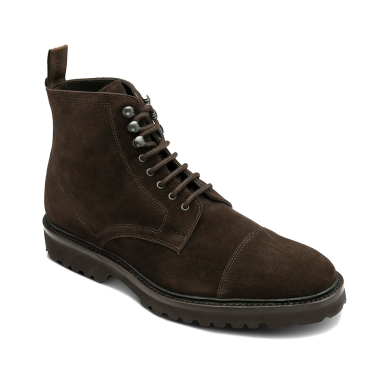 Loake Aquarius Dark Brown Suede Top Cap Boot