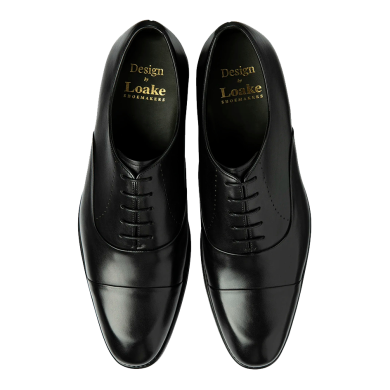 Loake Phoenix Black Toe Cap Shoe