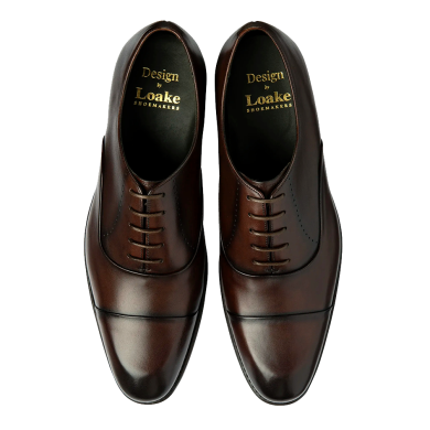 Loake Phoenix Dark Brown Toe Cap Shoe