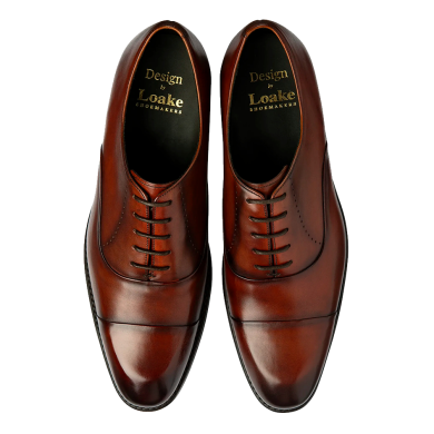 Loake Phoenix Scotch Patina Brown Toe Cap Shoe